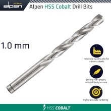 Alpen Hss Cobalt Bulk Din 338 Rn, 1.0
