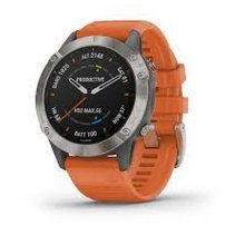 Garmin fenix 6 Sapphire Ti - Grey w/Orange Band