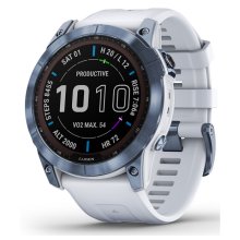 fenix 7X Power Sapphire - Mineral Blue Ti w/Whitestone Band