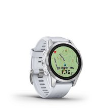 Garmin epix Pro (Gen 2) 42 mm - Silver Stainless Steel with whitestone silicone band