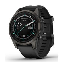 Garmin epix Pro (Gen 2) 42mm Sapphire Edition Carbon Grey DLC titanium with black silicone band