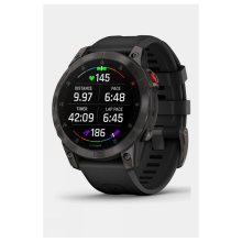 Garmin epix Pro (Gen 2) 47mm Sapphire Edition Carbon Grey DLC titanium with black silicone band