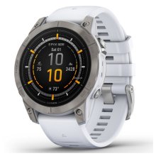 Garmin epix Pro (Gen 2) 47mm Sapphire Edition Titanium with whitestone silicone band