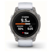 Garmin epix Pro (Gen 2) 51mm Sapphire Edition - Titanium with whitestone silicone band
