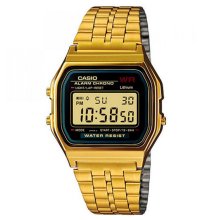 Casio Retro Gold Black Digital Di