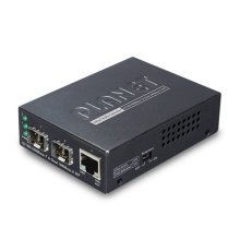 Planet 1-Port 10/100/1000Base-T - 2-Port Gigabit SFP Switch/Redundant Media Converter