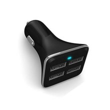 Vcom 4 Port USB Car Charger 5V 6.8A Black