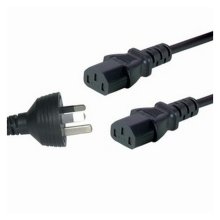 Vcom Dedicated Daisy power cord 1-2 - 15AMP Plug to 2 x IEC Females