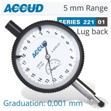 Accud Precision Dial Indicator Lug Back 5mm Accud Precision Dial Indicator Lug Back 5mm