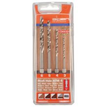 Alpen Hex Shank Set HSS For Wood 4 Piece 3 4 5 6mm
