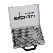 Alpen SDS Plus Drill And Chisel Set 16 Piece In Metal Carry Case Alpen SDS Plus Drill And Chisel Set 16 Piece In Metal Carry Case