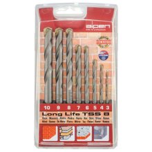 Alpen Masonry Drill Bit Set 8 Piece Long Life 3-10mm