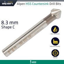 Alpen Hss Countersink 90 8.3 Din 335 Shape C Alpen Hss Countersink 90 8.3 Din 335 Shape C