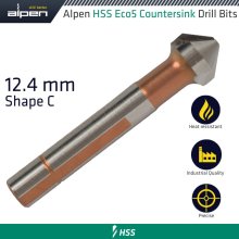 Alpen Hss-Eco5 Countersink 90 12.4 Din 335 Shapec 3-Surfache Shank Alpen Hss-Eco5 Countersink 90 12.4 Din 335 Shapec 3-Surfache Shank