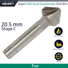 Alpen Hss-Eco5 Countersink 90 20.5 Din 335 Shape C Alpen Hss-Eco5 Countersink 90 20.5 Din 335 Shape C