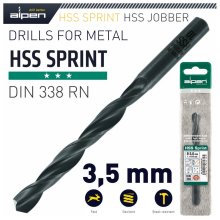 Alpen HSS Sprint Drill Bit 3.5mm 1/Pack (615035)