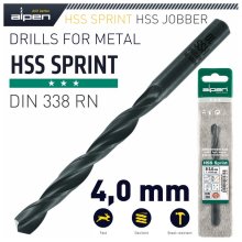 Alpen HSS Sprint Drill Bit 4mm 1/Pack (61504)