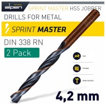 Alpen Sprint Master Din 338 4.2mm 2/Pack