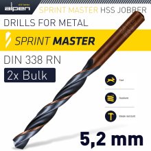Alpen Hss Sprint Master 5.2Mm X2 Sleeved Din 338 Alpen Drill Bit Alpen Hss Sprint Master 5.2Mm X2 Sleeved Din 338 Alpen Drill Bit