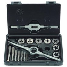 Alpen Tap & Die Set 16 Piece M3 - M12 HSS With Die Holder & Tap Wrench