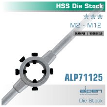 Alpen Die Stock 25x9mm In Pouch Hss