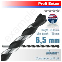 Alpen Concrete Profi Drill Bit 6.5 X 200mm