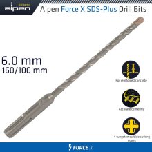 Alpen Force X 6.0 X 160/100 Sds-Plus Drill Bit X4 Cutting Edges - Bulk