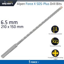 Alpen Force X 6.5 X 210/150 Sds-Plus Drill Bit X4 Cutting Edges