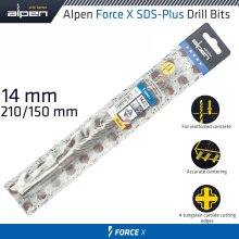 Alpen Force X 14.0 X 210/150 Sds-Plus Drill Bit X4 Cutting Edges Alpen Force X 14.0 X 210/150 Sds-Plus Drill Bit X4 Cutting Edges