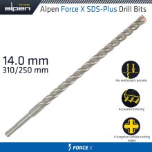 Alpen Force X 14.0 X 310/250 Sds-Plus Drill Bit X4 Cutting Edges Alpen Force X 14.0 X 310/250 Sds-Plus Drill Bit X4 Cutting Edges