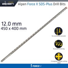 Alpen Force X 12.0 X 450/400 Sds-Plus Drill Bit X4 Cutting Edges Alpen Force X 12.0 X 450/400 Sds-Plus Drill Bit X4 Cutting Edges