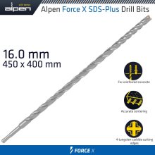 Alpen Force X 16.0 X 450/400 Sds-Plus Drill Bit X4 Cutting Edges Alpen Force X 16.0 X 450/400 Sds-Plus Drill Bit X4 Cutting Edges