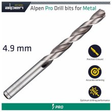 Alpen Pro 4.9mm HSS Drill Din 338 Rn 135 With Split Point