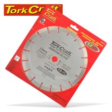 Tork Craft Diamond Blade Segmented 230mm For Concrete 12mm Deep Segments