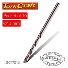 Tork Craft Drill Bit HSS Industrial 1.5mm 135deg Packet Of 10