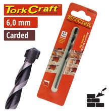 Tork Craft Drill Bit Masonry/Concrete 6.0mm 1/Card