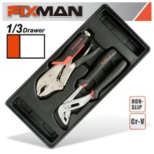 Fixman Tray 2 Piece Plier Set Groove Joint Pliers 10" And Lock Grip Pl
