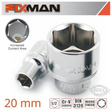 Fixman 1/2" Drive Hex Socket 20mm X 27,8mm