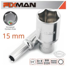 FIXMAN 1/2" DR DEEP SOCKET 15MM