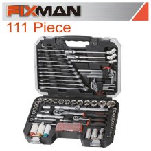 Fixman Socket Tool Set 111pc 1/4"&1/2" Drive