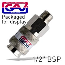 Gav Universal Quick Coupler 1/2 M Packaged Gav Universal Quick Coupler 1/2 M Packaged