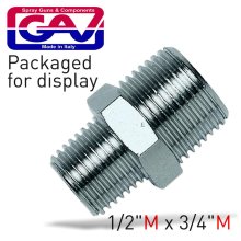 Gav Taper Reducer Nipple 1/2"X3/4"Mm Packaged