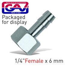 Gav Hose Adaptor 1/4f X 6mm Packaged