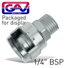 Gav Nipple With Metal Ring 1/4"M For Bayonet Couplings Packaged
