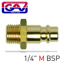 Gav Connector Brass 1/4"M