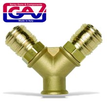 Gav Quick Coupler Brass Two Way 3-8f