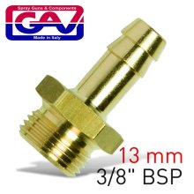 Gav Hose Tail Brass 3-8 Mx13mm