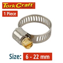 Hose Clamp 6-22mm Each 1 Per Pack