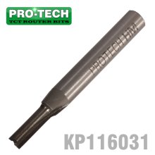 Pro-Tech Straight Bit 5/32" (4mm) X 1/2" Cut Solid Carbide 2 Flute 1/4"Shank