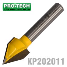 Pro-Tech V-Groove 1/2" X 5/8" 60 Degree 1/4" Shank